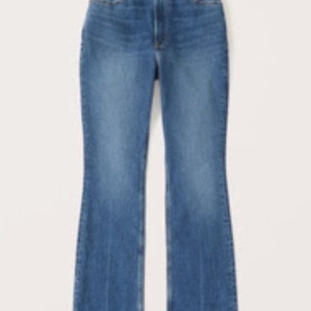 Abercrombie & Fitch Ultra High Rise Vintage Flare Jeans in Dark Wash, Size 29L - Picture 2 of 5